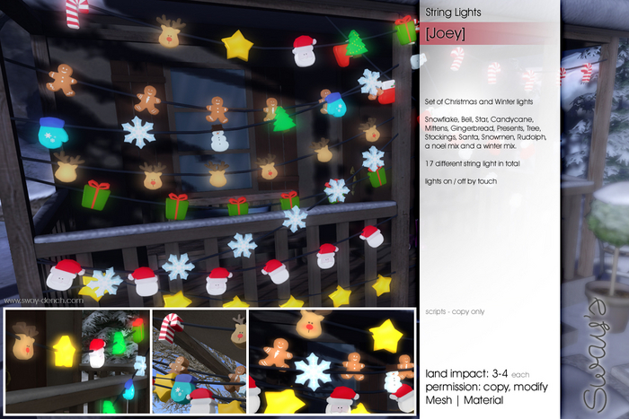 Second Life Marketplace - Sway's [Joey] String Lights